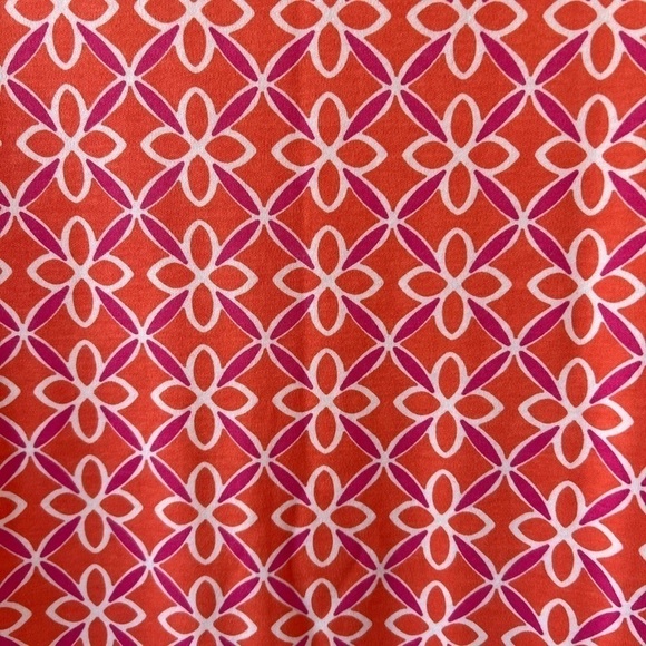 Kim Rogers NWT Coral White Geometric Print Short Sleeve T-Shirt Size L - Picture 3 of 7